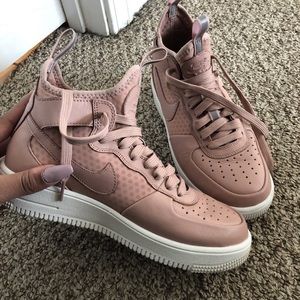Nike Air Force ones pink high top